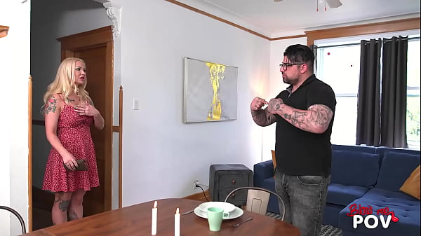 Blow Me POV - A Tattoed Top Model is Sucking Lustfully her Step Brother.