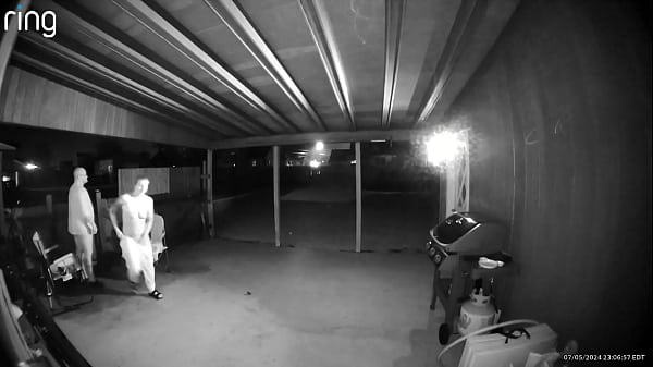 bent over on back porch