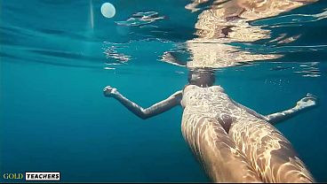 Charming Pela G Goes Nude Swimming At A Public Beach