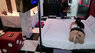 My step cousin never imagined I'd invite him for a threesome at the hotel with my wife. I love watching other men use her.