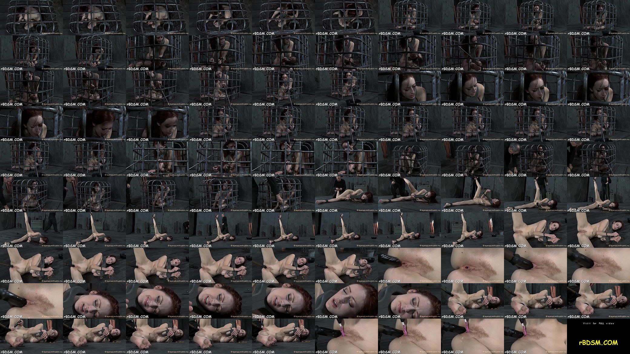 Beauty is fastened upside down with her pussy thrashed 预览图