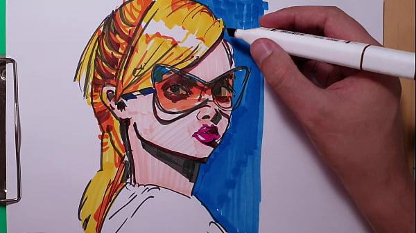 Quick Sketch with Copic Markers , the process o...