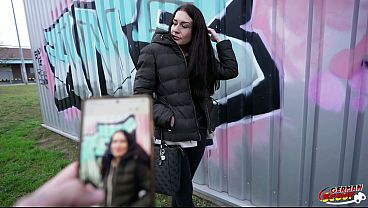 GERMAN SCOUT - Slim Czech Teen Stefani Jameson with Saggy Tits Pick Up for First Casting Fuck