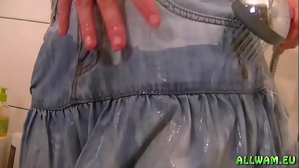 Fully Clothed Teen Shaving Pussy