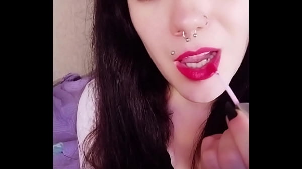 Backstage of a hot brunette