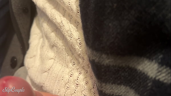 Cute Babe gives Blowjob in Public Toilet after perfect Handjob under the Table in Fast Food Restaurant