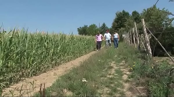 Nudist young woman gangbang and bukkake by voyeurs