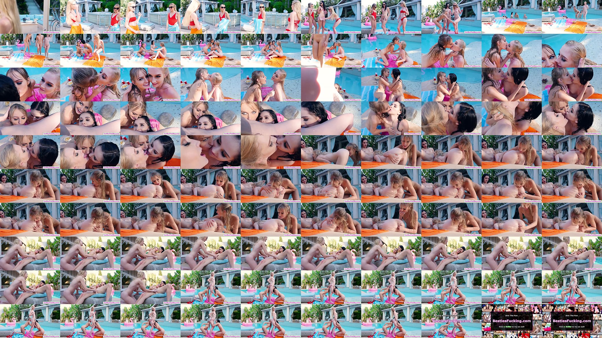 Teen babe on threesome with lesbian bffs 预览图