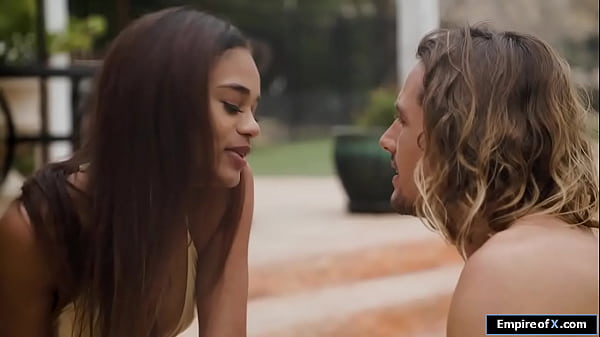 Guy licks and fucks petite black babe