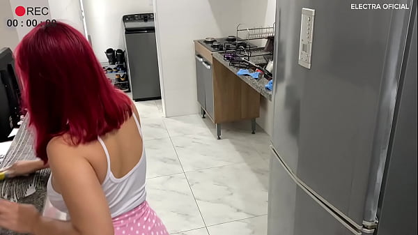 Security Camera - this cleaning lady has a very hot ass and drives her boss crazy