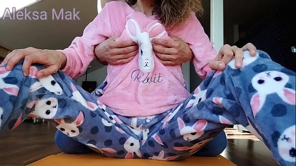 English teacher rough and hard touches my tits and pussy after class