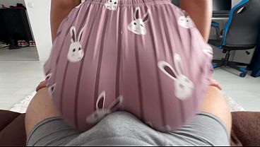 Download Video - My stepsister pressed herself against my cock in cute pajamas&period; humping me and she got what she wanted