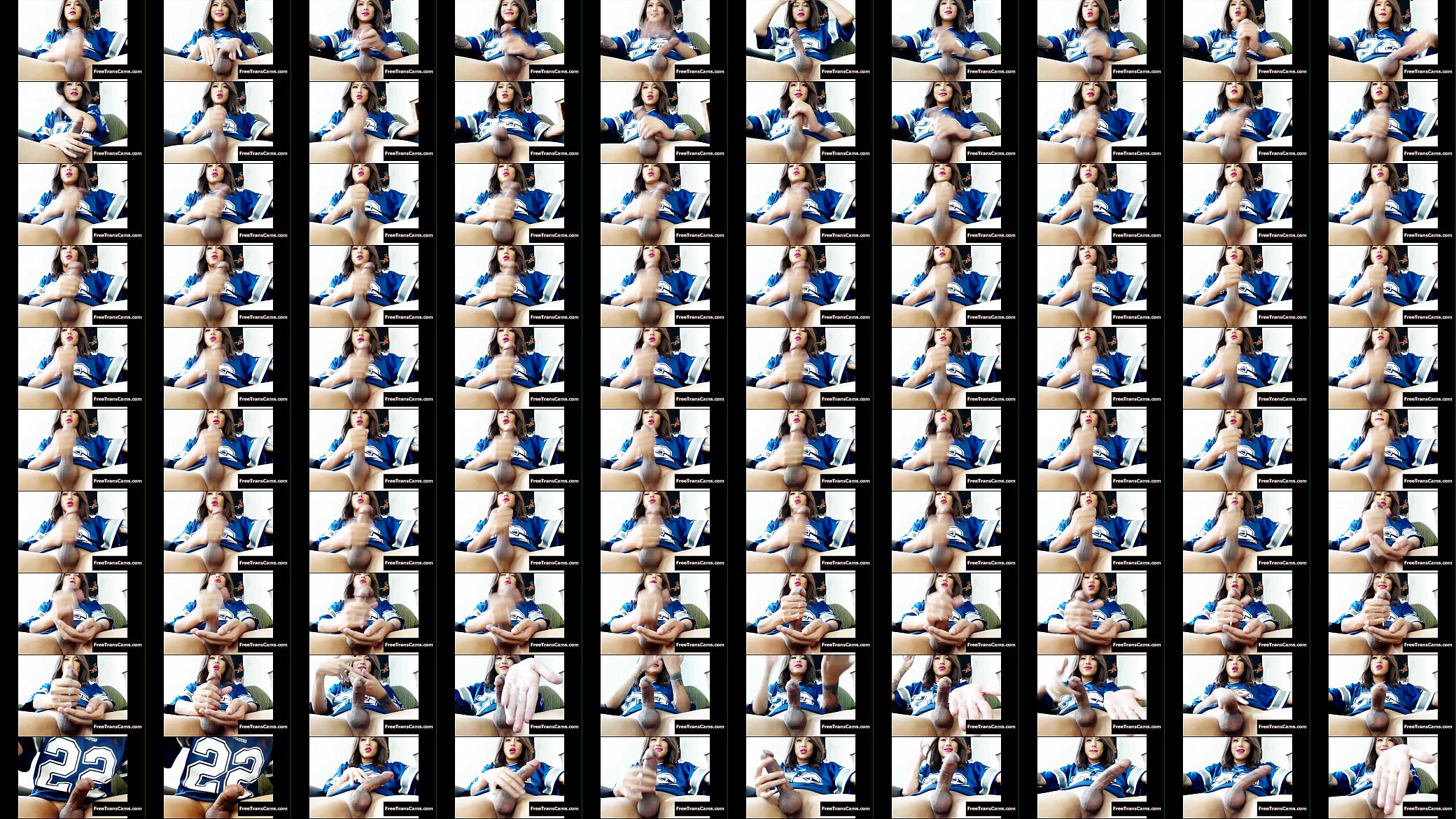 Huge cock Mexican shemale cums on povTS 预览图