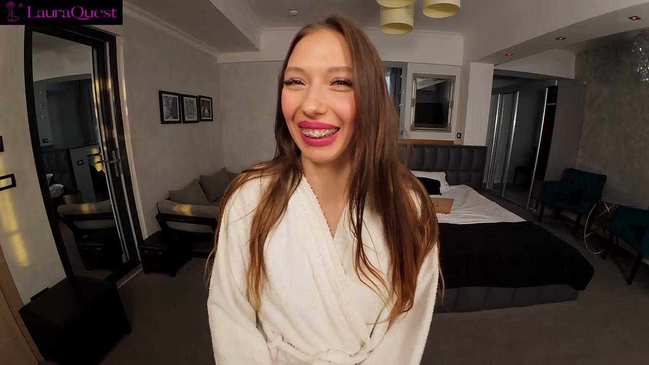 Wrapped In A Towel After An Elevator Encounter, She Seduces A Stranger In His Hotel Room