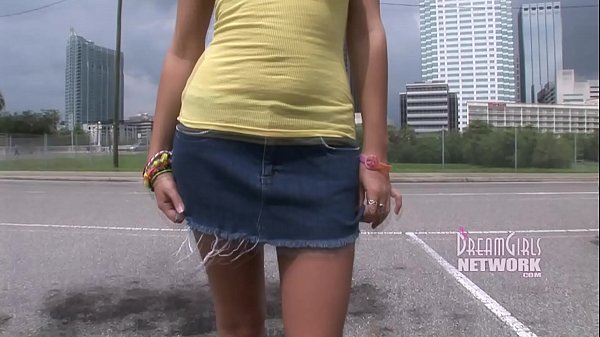 Young Coed Shows Tits, Ass, & Pussy Around Town