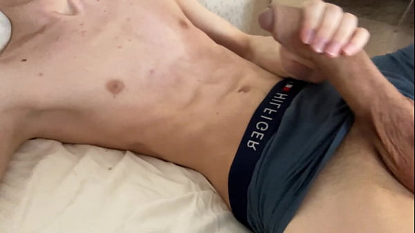 Twink Strokes His Giant Meat Hard