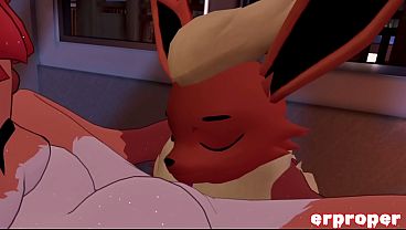 VR Chat Six-Pack Flareon Fucks the Shit Out of His Fluffy Vulpix Girl 10 min