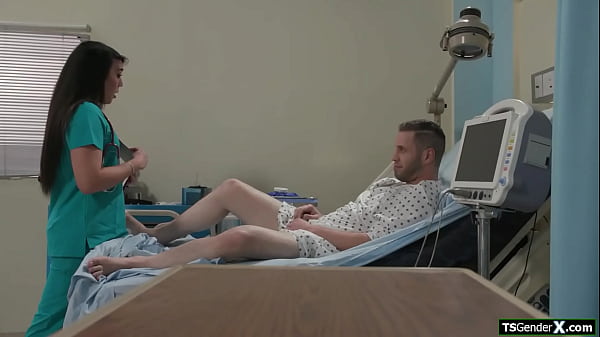 Asian tgirl nurse Kasey Kei sucks patient and i...