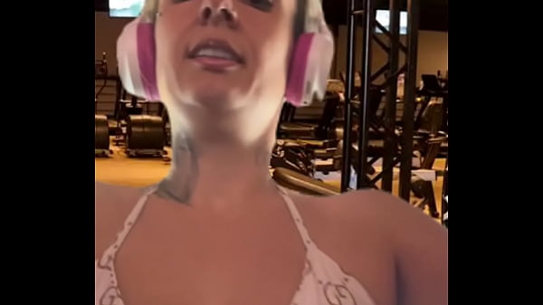 Me at the gym in a transparent bra with the tops of my breasts hard and the males looking at me made me very horny! My wet pussy running down my legs