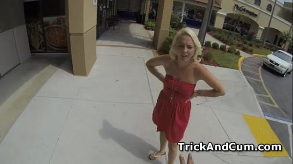 Ashley humping dick on spy glasses outdoor