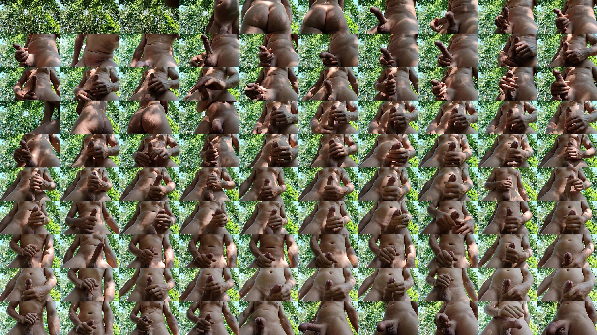 Jerking outside makes this big cock cum twice 预览图