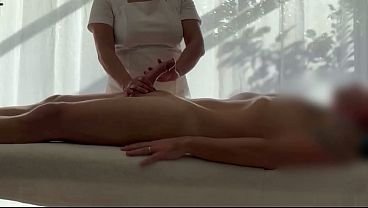Cuckoby - Asian massage with huge load of a caucasian guy