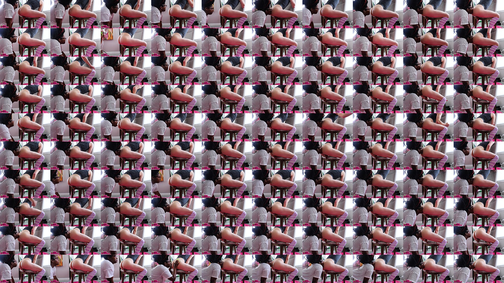 Black &amp; Ebony Throat Fucking Day 26/28 ~ Ebony whore eats white boy ass ~ Girls Rimming 预览图