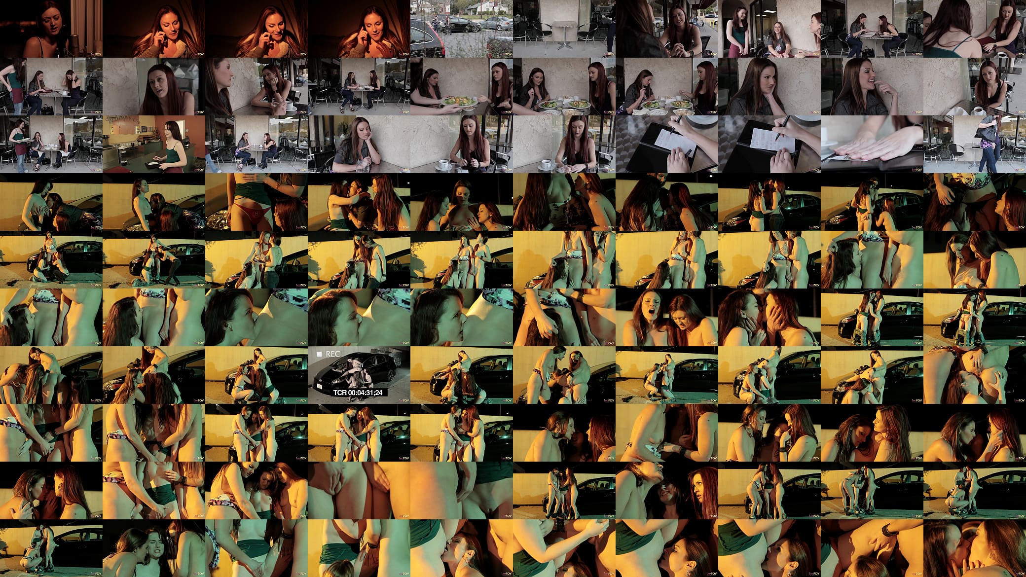 A mindblowing threesome in the middle of the night at a parking lot between gorgeous horny girlfriends 预览图