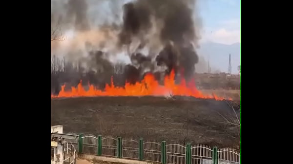 Massive fire in Srinagar.