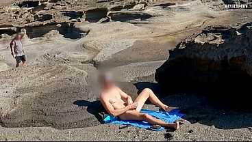 TWO BITCHES ON THE BEACH: my cock exposed to two fit girls on the beach