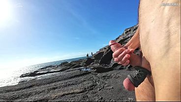 TWO BITCHES ON THE BEACH: my cock exposed to two fit girls on the beach