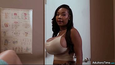 Huge Tit Ebony Tia Maria & Blonde Kali Roses Threey Way With Nurse
