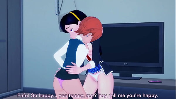 POV Threesome With Two Cartoon Babes Fighting For Cock