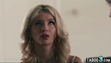 Petite blonde teen Emma Rosie fucked roughly by her BFs perv stepfather