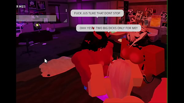 2 Futa having Three with  a Slut