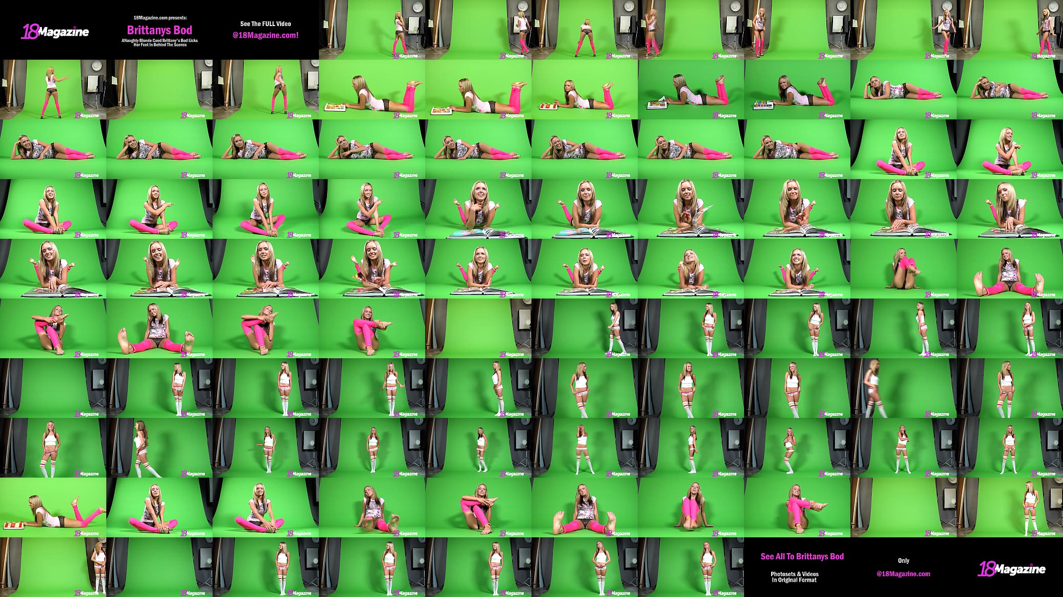 Naughty Blonde Coed Brittany&#039;s Bod Licks Her Feet In Behind The Scenes 预览图