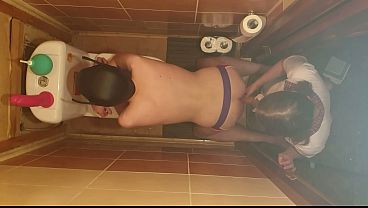 Beautiful girl strap on man amateur homemade