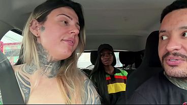 In front of Burger King, I called the manager over to be a porn actress. We kissed and sucked each other off a lot until we came in public. She rode my husband's dick a lot until he came inside her.