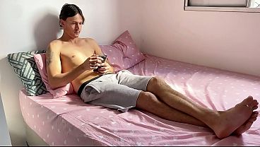 MY18TEENS - Cute skinny girl plays with her pussy