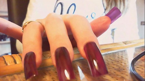Asmr long nails video sexy hands and nails