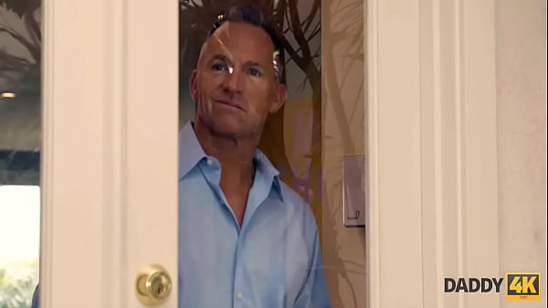 Download Video - DADDY4K&period; Athletic man fucks sons cute gf outdoors by the pool