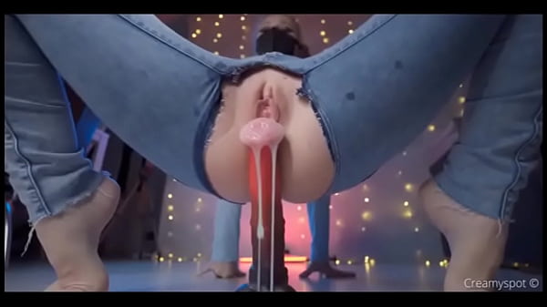 Cum slut getting fucked by a dragon dildo cum d...