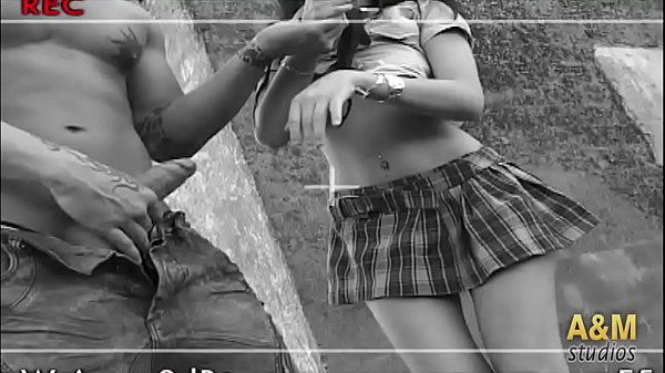 Pretty college girl, she pays for her career by flirting with guys on the road.