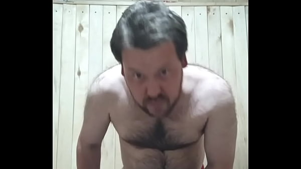 A guy in a red thong is jerking off the smalles...