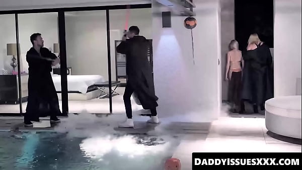 The fighting between Chloe Temple and our stepdads didn't last long before they were deep into cock sucking and pussy plowing.