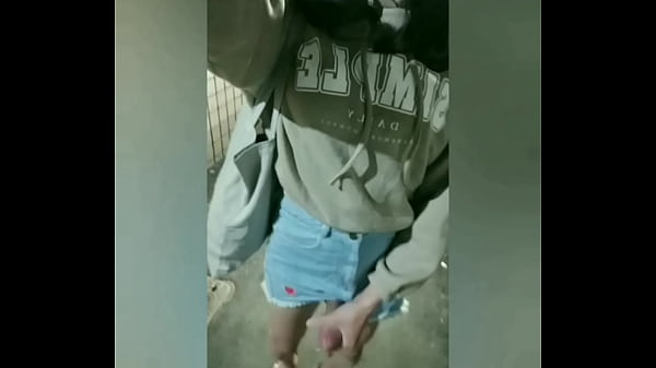 Masturbation and ejaculation on the street