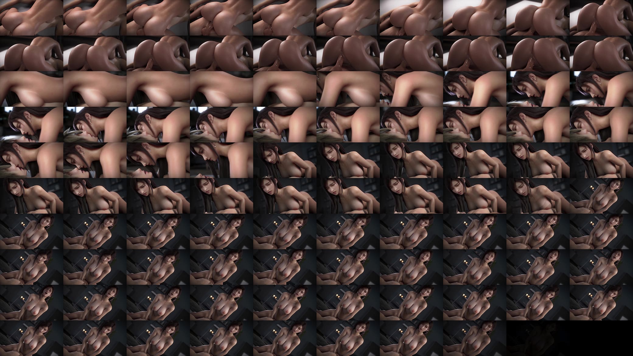 tifa 3D model MMD 预览图