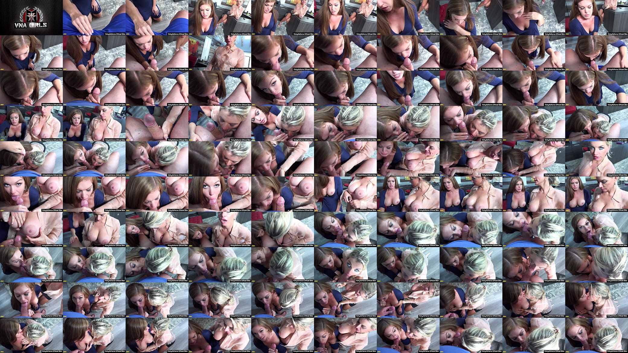 Busty Babes Vicky Vette And Ivy Secret Give A Lusty Double Blowjob! 预览图