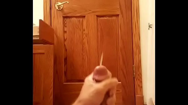 Big cock spewing cum in bathroom