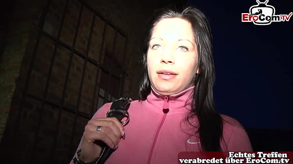Old man persuades German young woman on the street to have sex